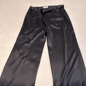 St. John Black Silk Evening Pants